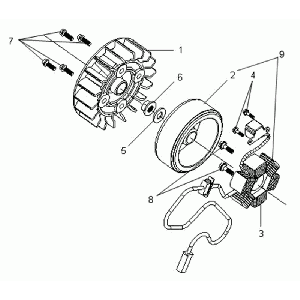 Ontsteking - Stator - Vliegwiel Sym VS 125 Euro 3