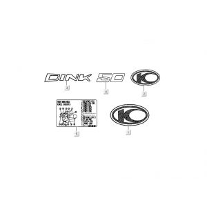 Emblemen - Stickers - Logo Kymco New Dink 4-takt wit