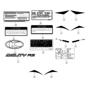 Emblemen - Stickers - Logo Kymco Agility RS 4-takt wit 11
