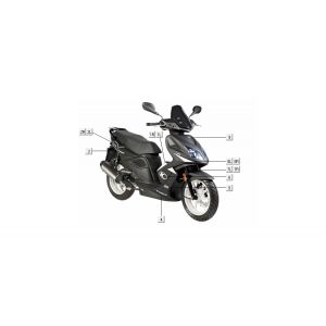 Emblemen - Stickers - Logo Kymco Super8 50 4-takt 2009→ zwart