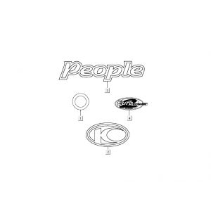 Emblemen - Stickers - LogoKymco People 50 2-takt blauw