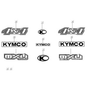 Emblemen - Stickers - Logo Kymco MXU 500