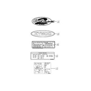 Emblemen - Stickers - Logo 1 Kymco Activ 50 4-takt zilver