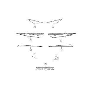 Emblemen - Stickers - Logo 2 Kymco Activ 50 4-takt zilver