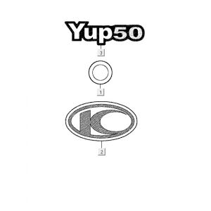 Emblemen - Stickers - Logo Kymco Yup 50 2-takt AC zilver