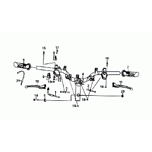 STUURBOCHT / REMHEVELS /KABELS Sym Orbit III Black