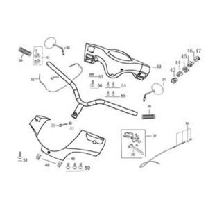 Stuur - Onderdelen stuur AGM SP50 flat antraciet