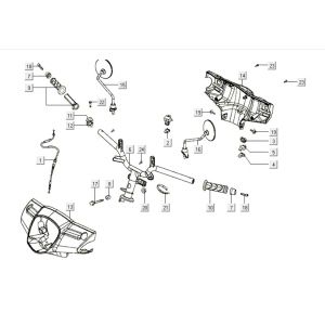 Stuur - Onderdelen stuur Kymco Like 200i Wit
