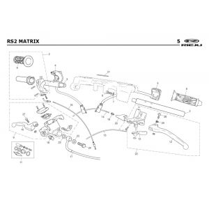 Stuur - Onderdelen stuur Rieju Rs2 geel 2005 2-takt