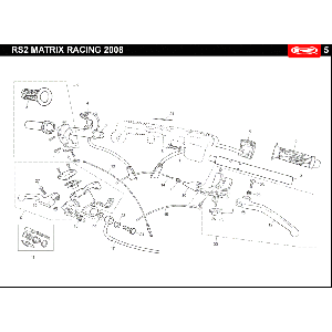Stuur - Onderdelen stuur Rieju Rs2 racing zwart 2010 2-takt