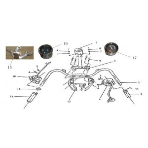 Stuur - Onderdelen stuur Znen Grand Retro 125