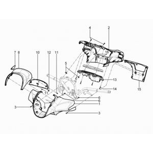 Stuurkappen Piaggio Beverly 300 IE ABS Euro 4 2016-2020