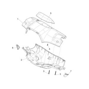 Stuurkappen Vespa Sprint mat geel 974/a