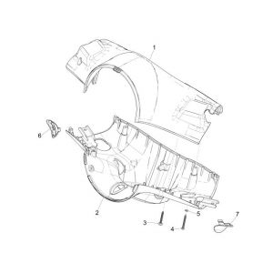 Stuurkappen Vespa Primavera 50 2-takt AC wit fusion 544