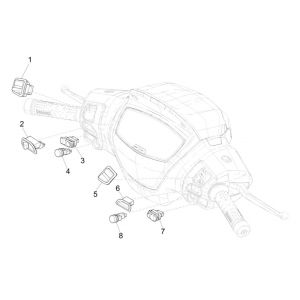 stuurschakelaars Piaggio Medley 125 ABS E5 2021-2022 (EMEA)