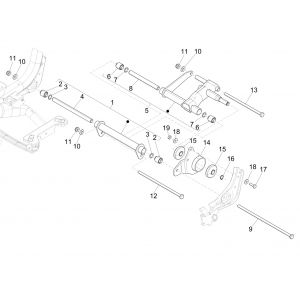Motorophanging Piaggio Medley 125 IE ABS Euro 4 2016-2019
