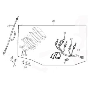 Kilometerteller - Cockpit Benzhou ZN50QT-36 champagne