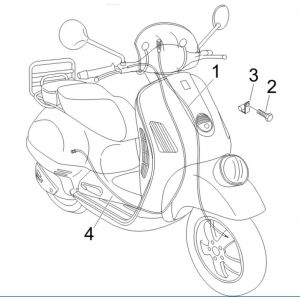 Kilometertellerkabel Vespa GTV 250 IE 4V