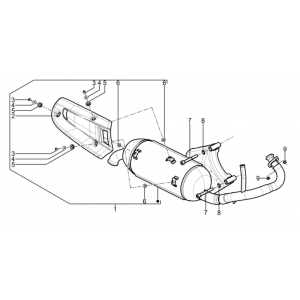 Uitlaat Piaggio Typhoon 50 2-takt Euro 3 2011