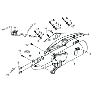 Uitlaat Sym Jet 4 (R086) red