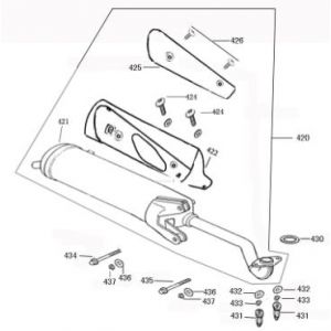 Uitlaat Benzhou ZN50QT-36 zwart