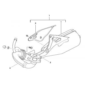 Uitlaat Beta Beta Ark-k 50 2-takt AC zwart grijs 25