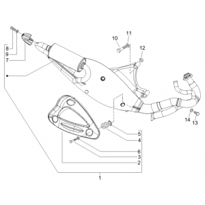 Uitlaat Gilera Runner 50 SP 50 2-takt LC 2010-2017