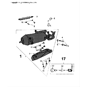 Uitlaat Peugeot Speedfight 4 50 2-takt LC zwartrood