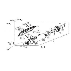 Uitlaat Sym Joymax 300I ABS E3 2014-2016