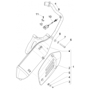 Uitlaat Vespa Sprint 125 3V IE ABS