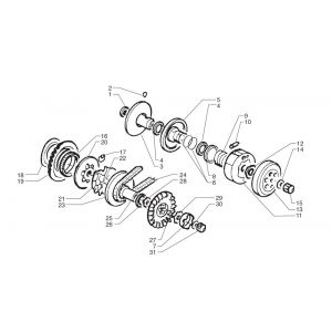 Variateur - V-snaar- Koppeling Yamaha Aerox 50 2-takt LC