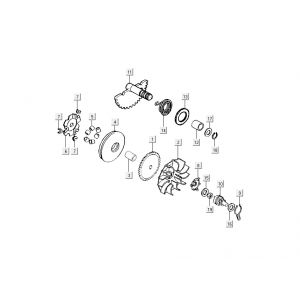 Variateur - Kickstarteras Kymco Grand Dink 2-takt Champagne