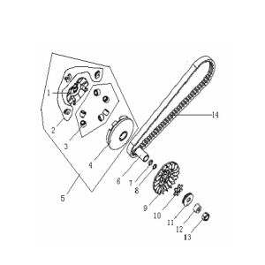 Variateur - V-snaar Generic Ideo 50 2-takt 2010 zwart 25