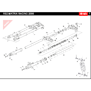 Voorvork - Balhoofdstel - Schokbreker Rieju Rs2 racing zwart 2010 2-takt