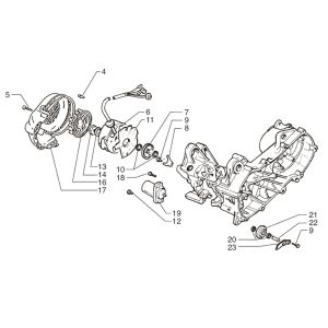 Ontsteking - Stator - Vliegwiel - Startmotor Beta Ark-k 50 2-takt AC zilver 2006