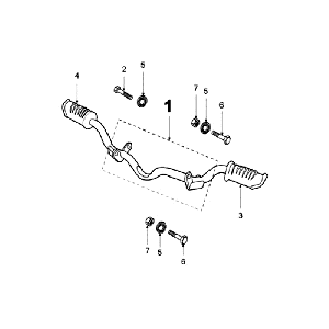 Voetsteunen Peugeot Fox olietank rood