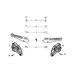 Voetsteunen Peugeot Jet Force 50 2-takt LC Injectie Rood