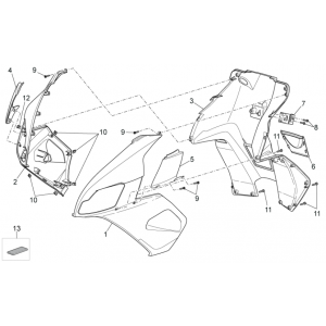Voorkap - Beenschild Aprilia SR 50 LC (injectie en carburateur) 2004-2009