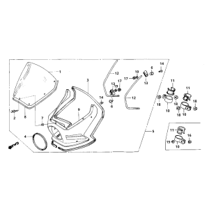 Koplampspoiler Honda MB50/MB80