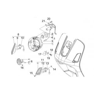 Koplamp - Knipperlichten voorzijde Vespa GTV 250 IE 4V