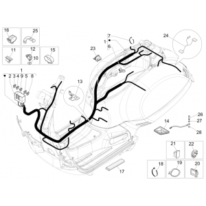 Kabelboom Vespa GTS 250 ie 2005-2016 (zonder ABS)