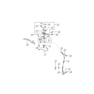 Remcilinder - Remhevel - Remleiding Kymco Sento 50 4-takt Wit