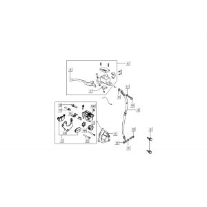 Remcilinder - Remhevel - Remleiding Kymco Super8 50 4-takt 2009→ Matzwart