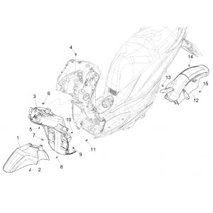Voorspatbord Piaggio Medley 125 IE ABS Euro 4 2016-2019