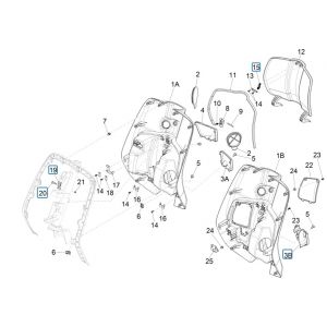 Beenschild Vespa Primavera 125 3V IE ABS