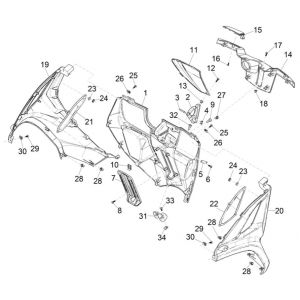 Beenschild Piaggio MP3 300 HPE / 300 HPE Sport ABS Euro 5 2020-2022