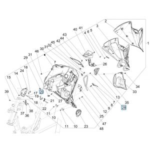 Beenschild Piaggio Medley 125 ABS Euro 5 2021-2022