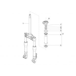 Voorvork - Balhoofdstel Piaggio Beverly 300 IE ABS Euro 4 2016-2020