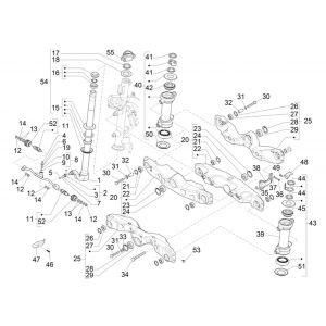 Voorvork - Balhoofdstel Piaggio MP3 300 HPE / 300 HPE Sport ABS Euro 5 2020-2022