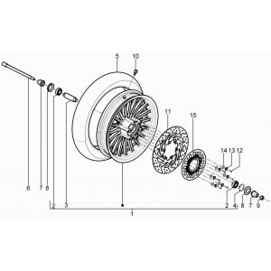 Voorwiel Piaggio Beverly 300 IE ABS Euro 4 2016-2020